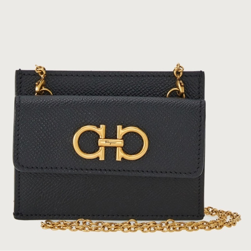 Ferragamo Gancini credit card holder crossbody